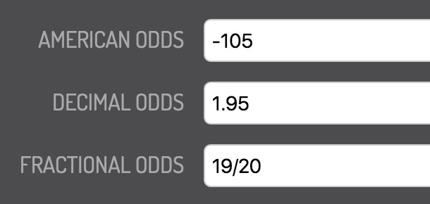 Different Odds Styles