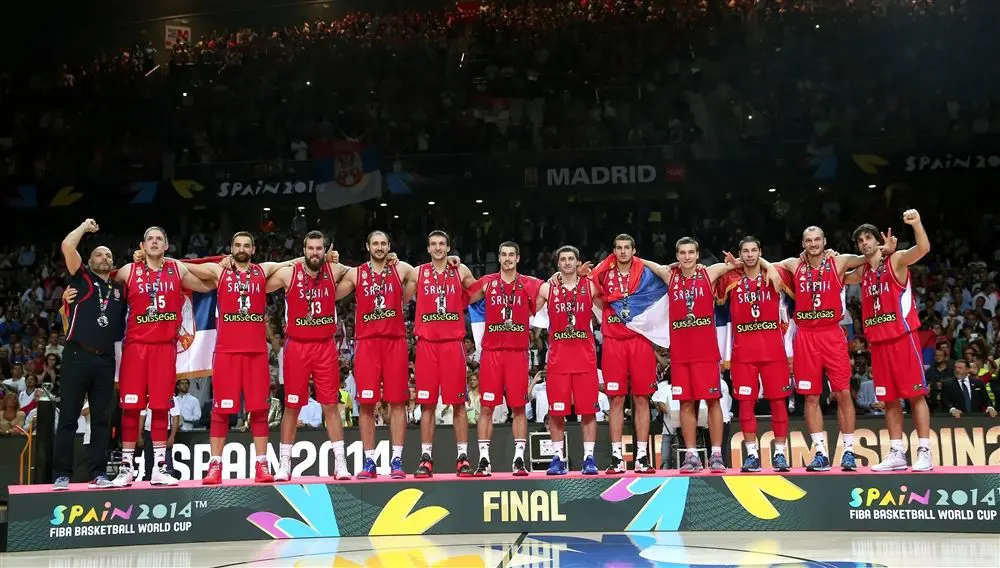 Serbia National Team Silver Medal FIBA 2014
