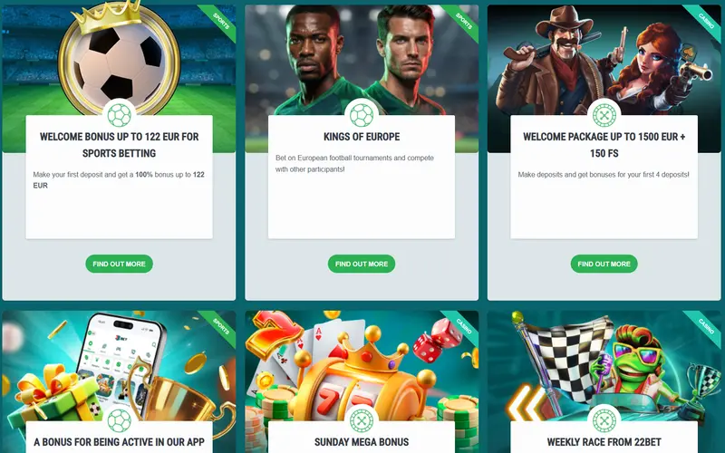 22bet-promotion-and-bonuses