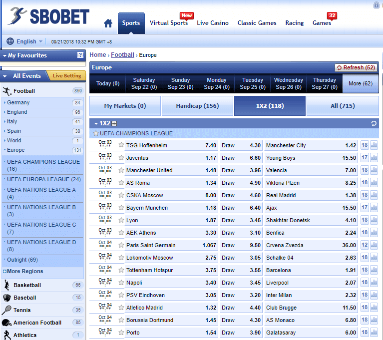 Aasia kihlvedude parimad koefitsiendid