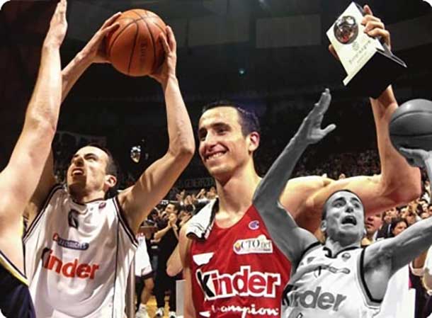 Euroleague players Manu Ginobili