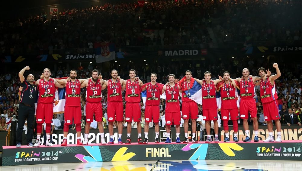 Serbia National Team Silver Medal FIBA 2014